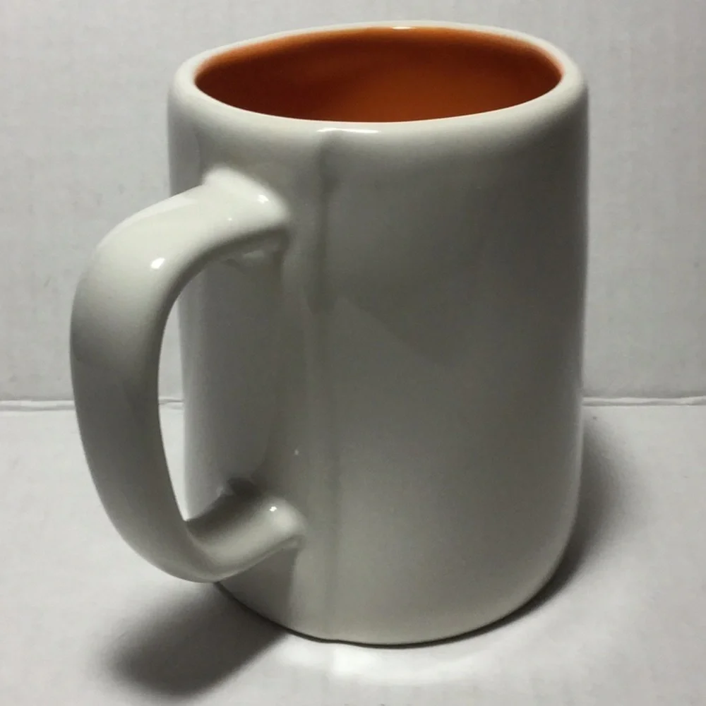 Rae Dunn STUFFED Orange Interior Coffee Tea Mug